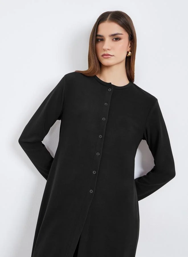 ستايلي طقم منسق من بنطال وبلوزة ميدي بتفاصيل محبوكة